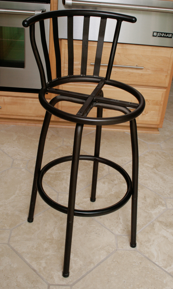 Pair of Cast Metal Contemporary Barstools