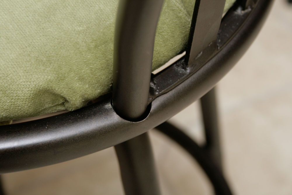 Pair of Cast Metal Contemporary Barstools