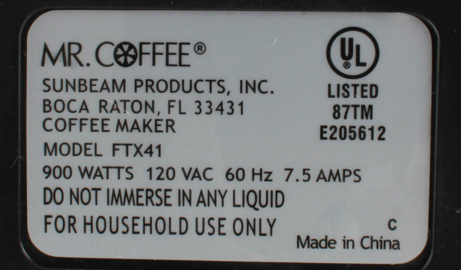 Mr. Coffee FTX41 Coffee Maker