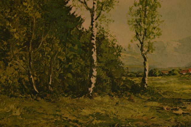 Pair of Offset Lithograph on Board Landscapes