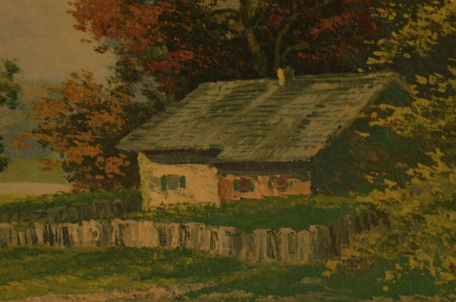 Pair of Offset Lithograph on Board Landscapes