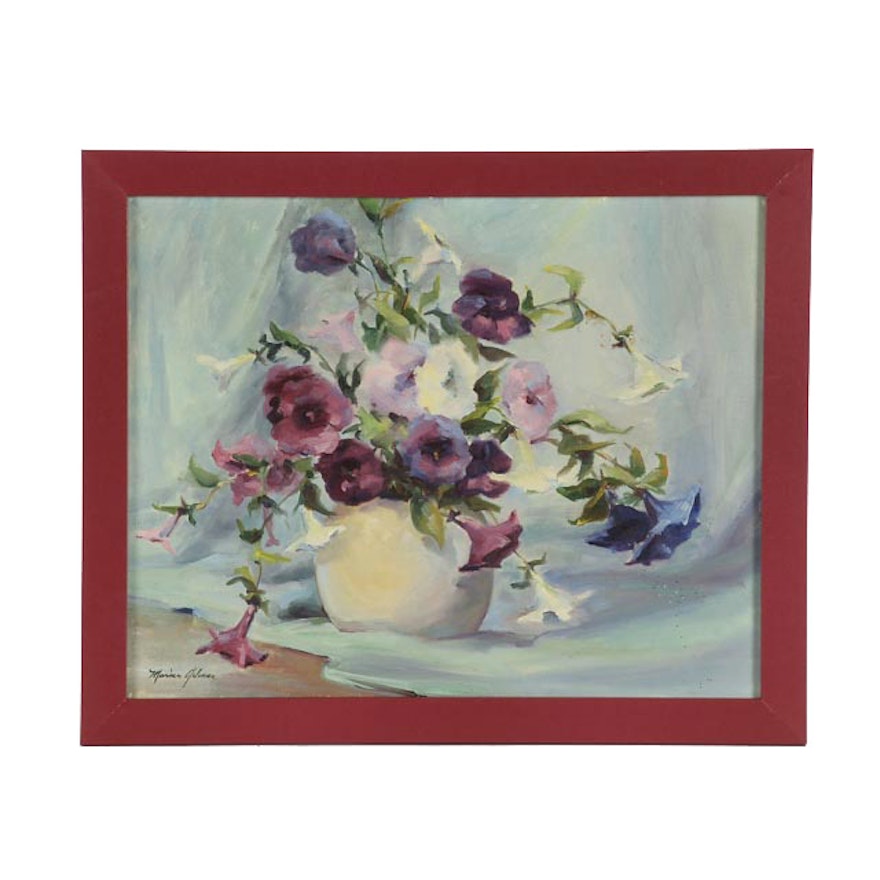 Marian Gilman Original Oil Painting of Floral Still Life
