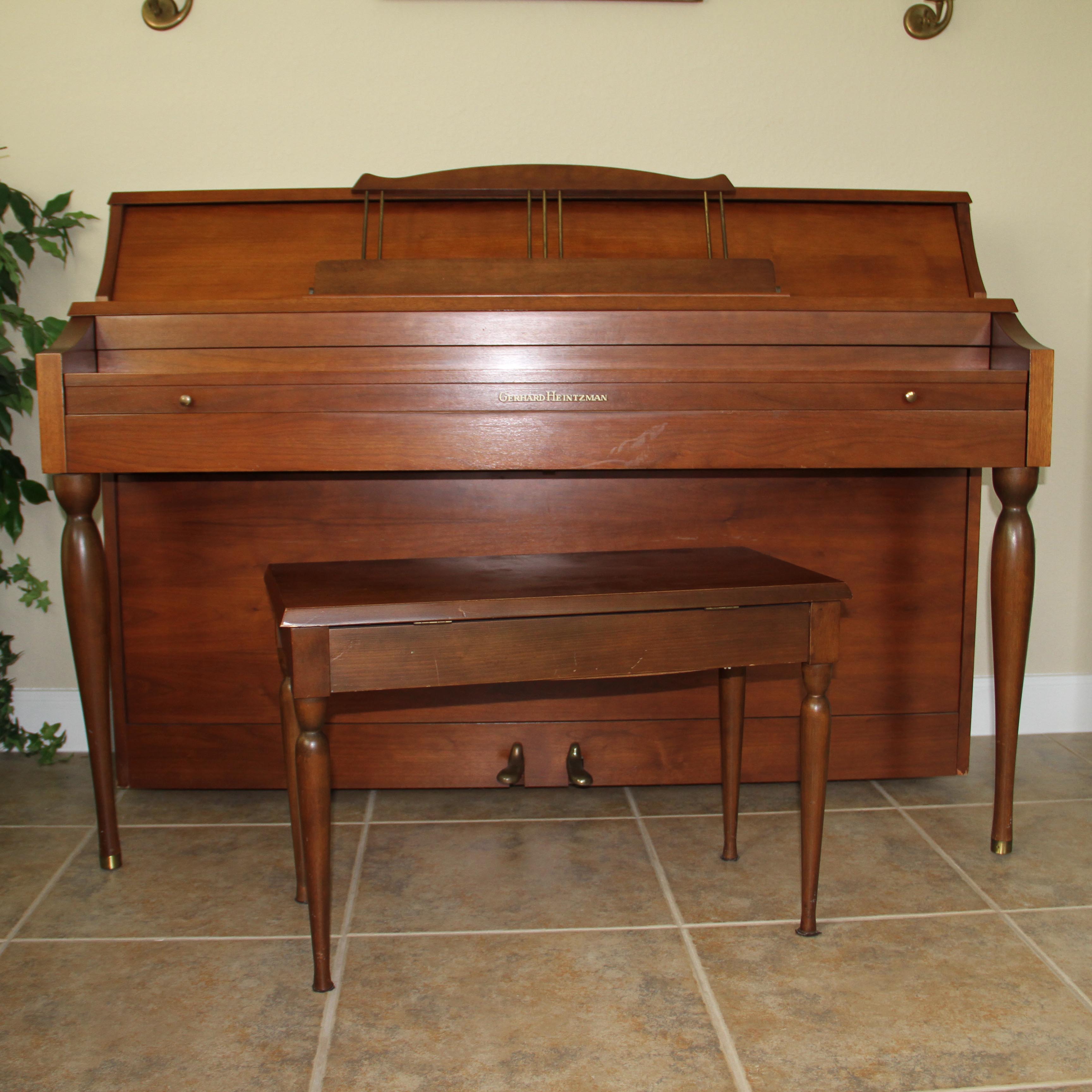 Gerhard Heintzman Upright Console Piano with Music
