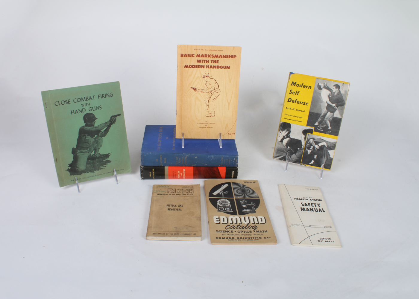 Collection of Vintage Gun and Self Defense-Themed Books