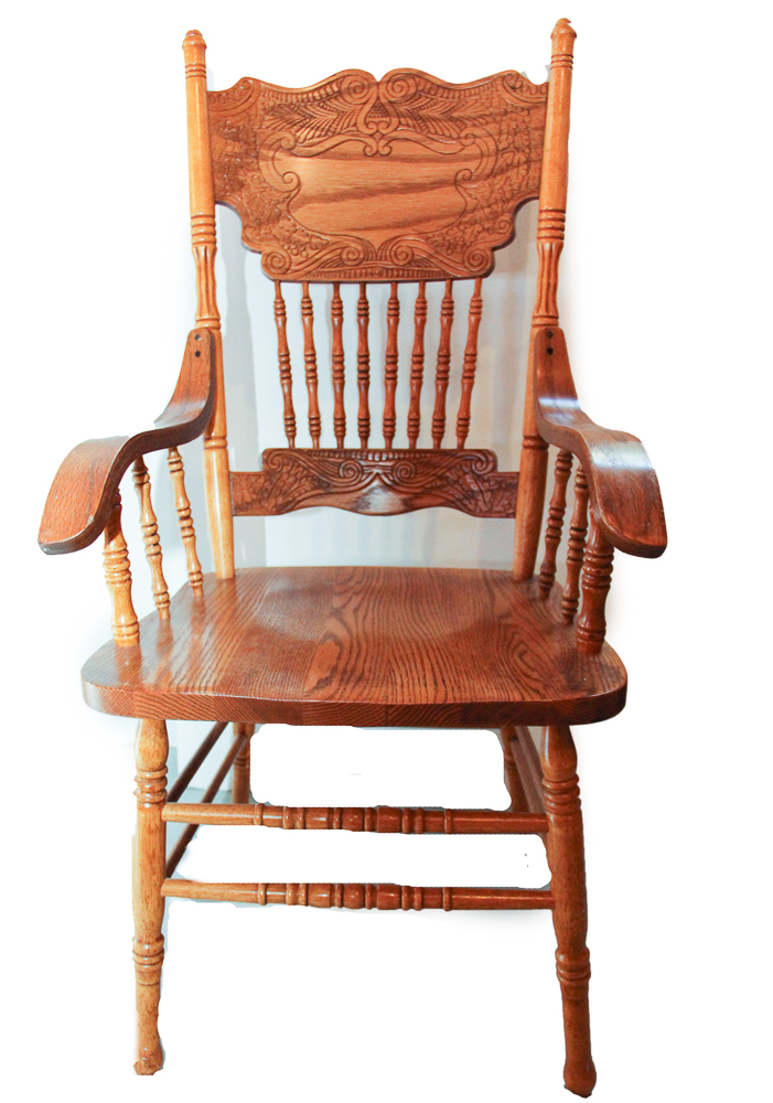 Ornate Pressed Wood Armchair