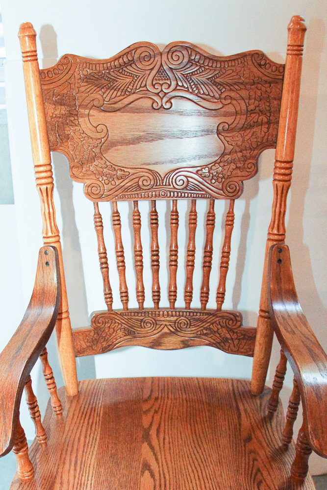 Ornate Pressed Wood Armchair