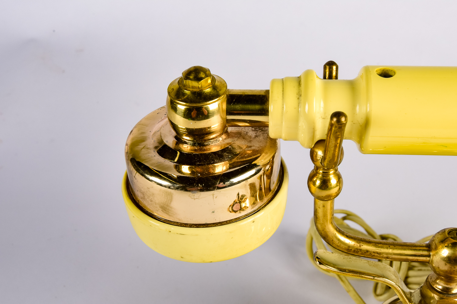 Vintage Yellow Rotary Dial Telephone