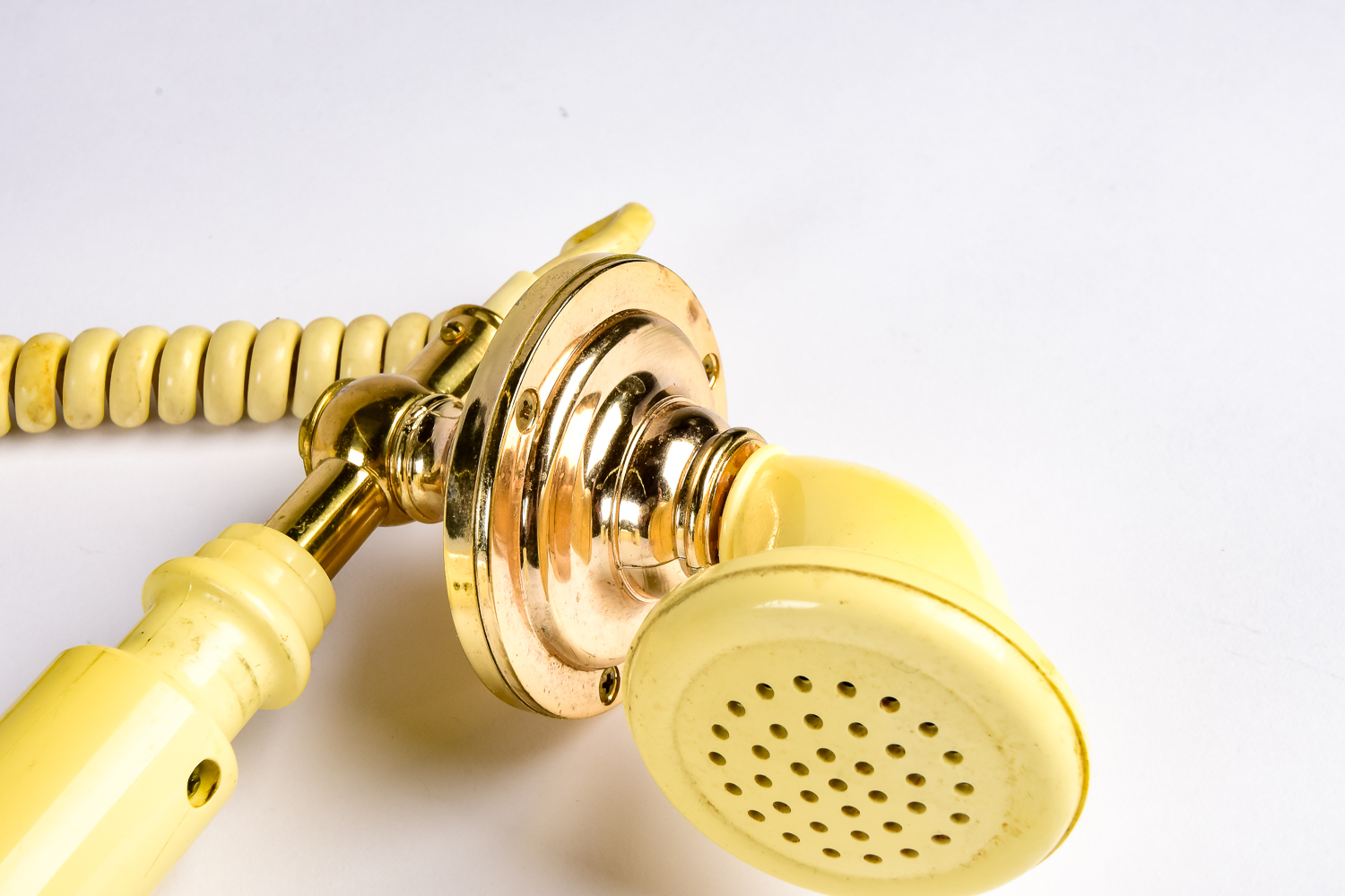 Vintage Yellow Rotary Dial Telephone