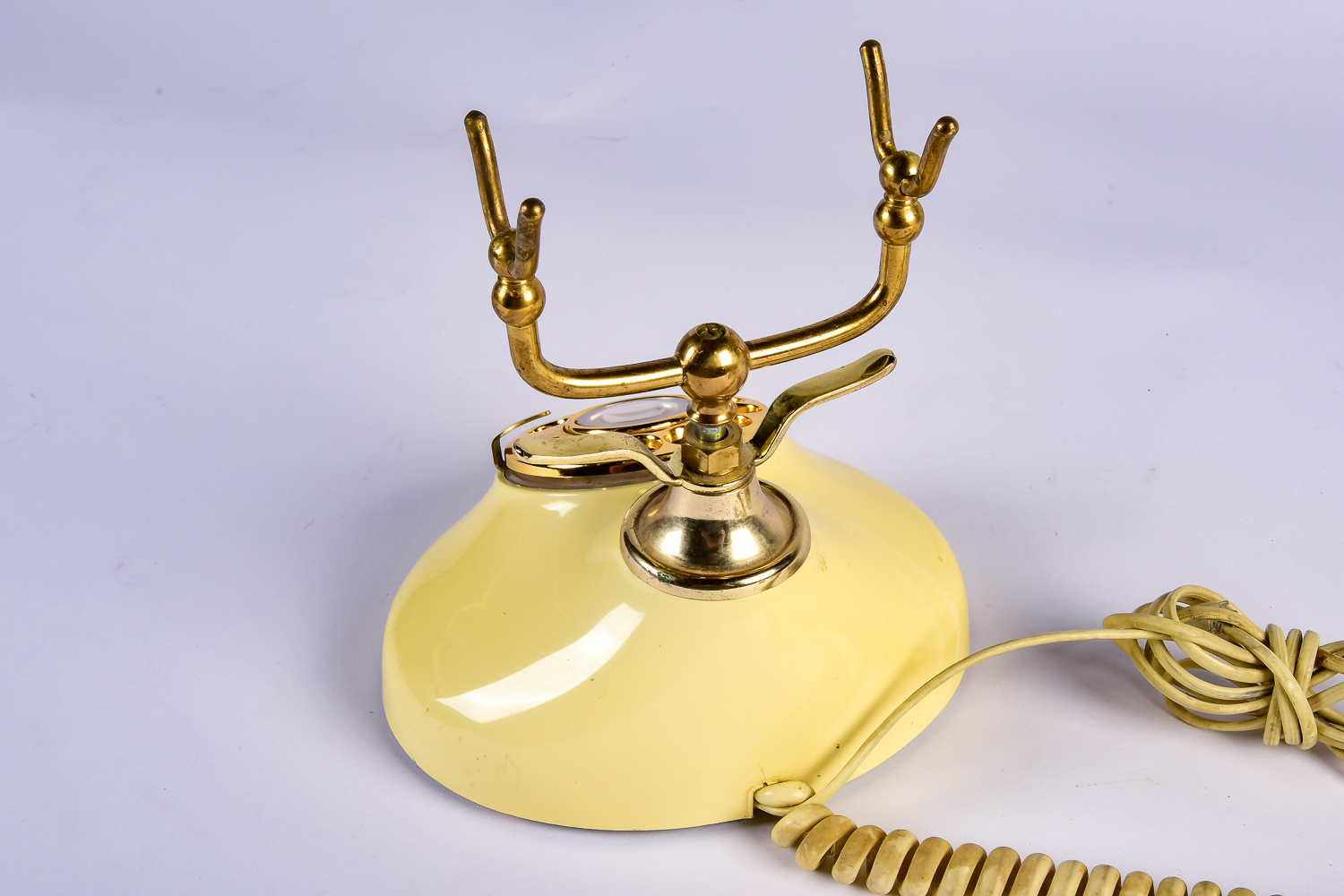 Vintage Yellow Rotary Dial Telephone