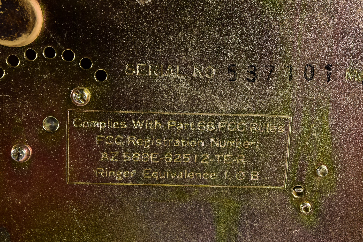 Vintage Yellow Rotary Dial Telephone