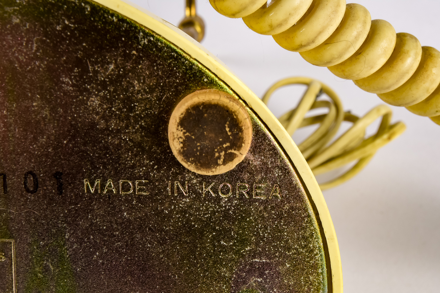 Vintage Yellow Rotary Dial Telephone