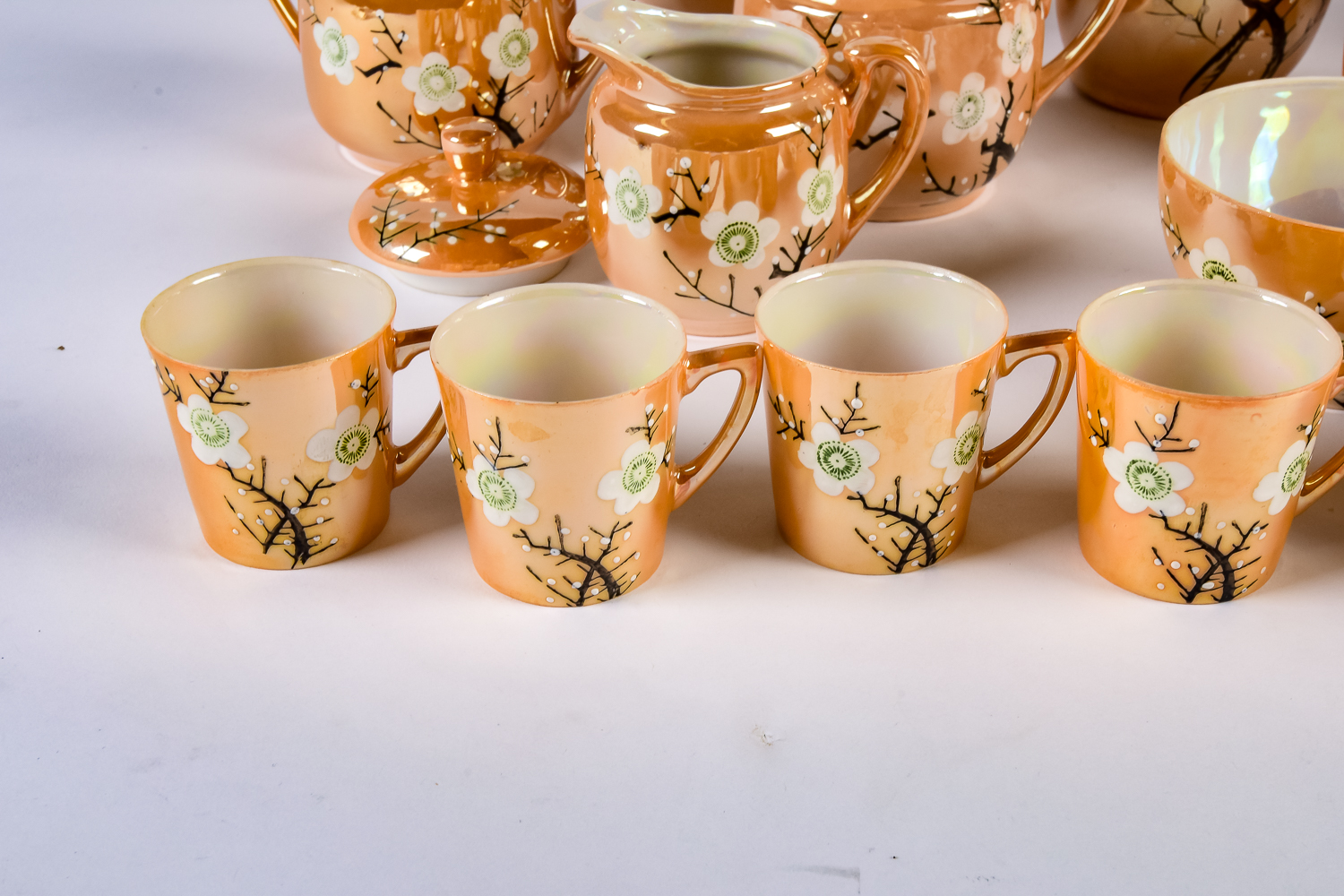 Japanese "Cherry Blossom" Gold Lustreware Collection