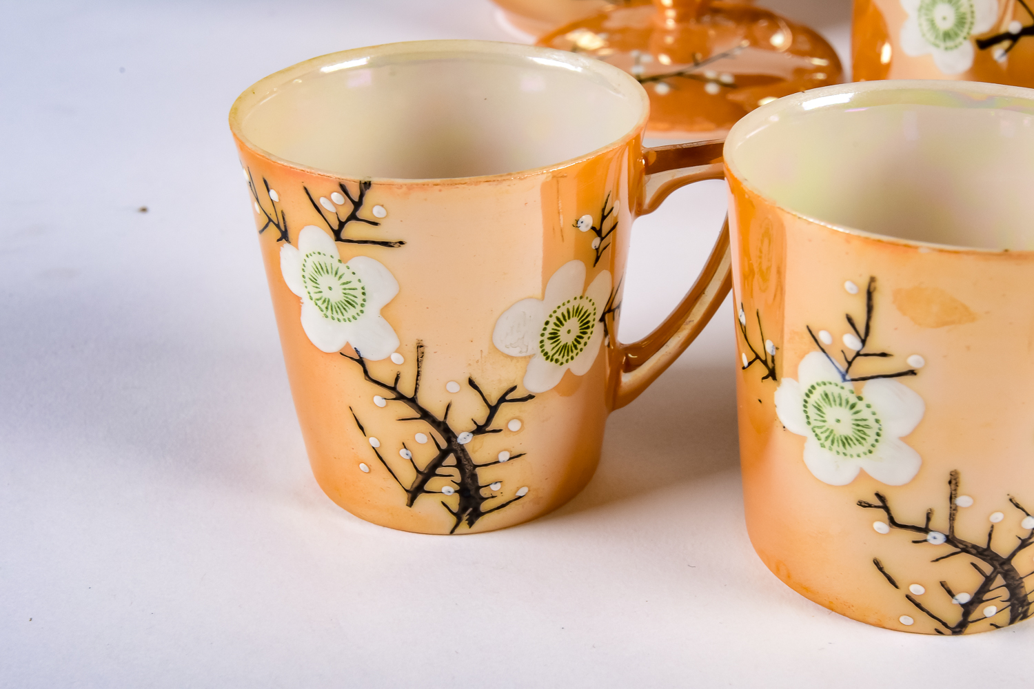 Japanese "Cherry Blossom" Gold Lustreware Collection