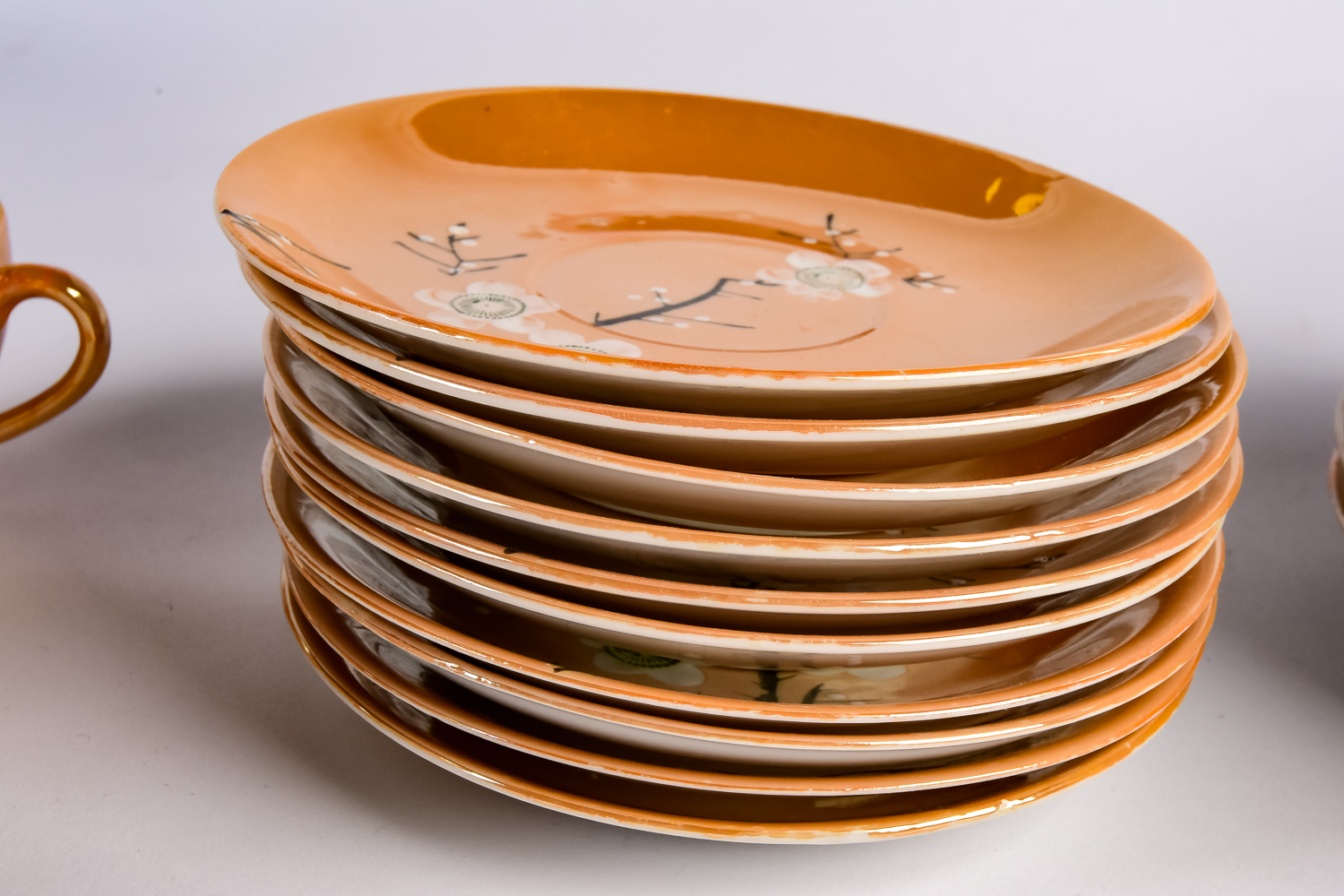 Japanese "Cherry Blossom" Gold Lustreware Collection