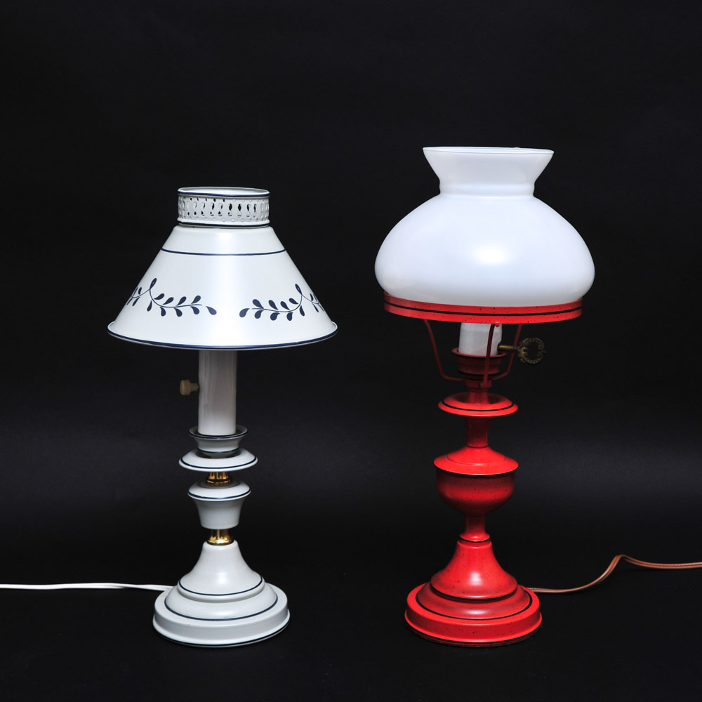 Pair of Vintage Metal Table Lamps