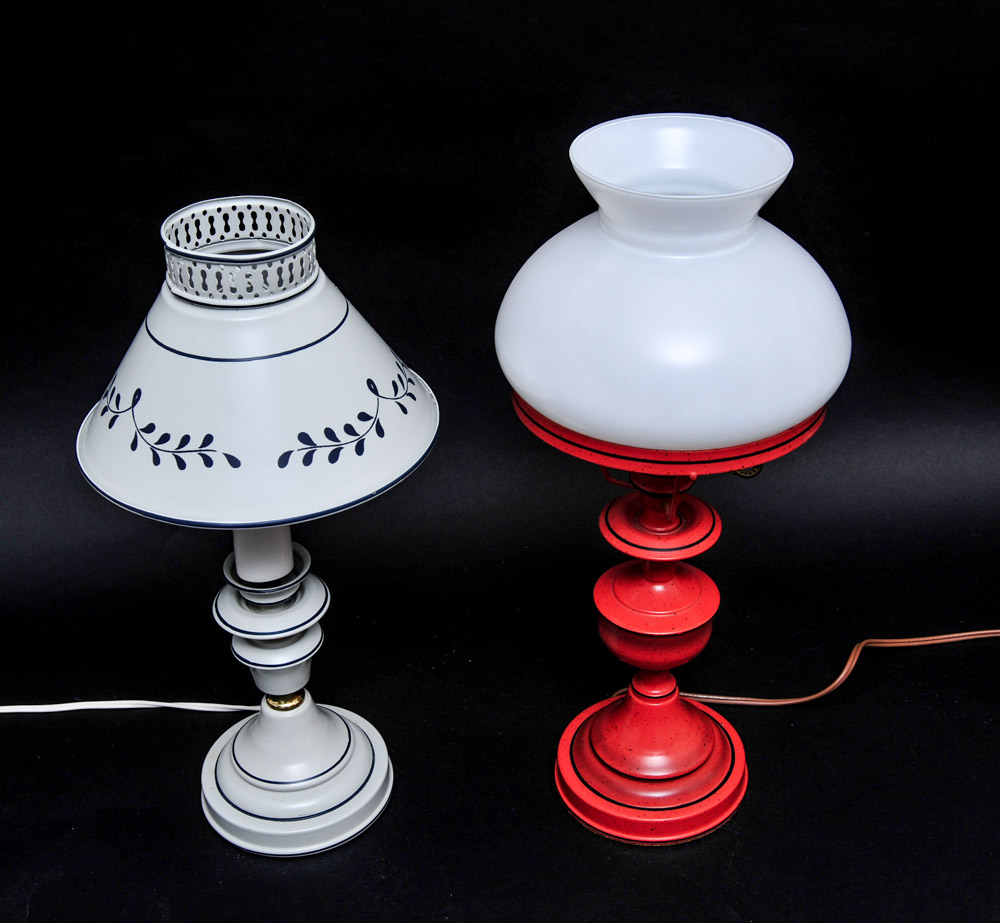 Pair of Vintage Metal Table Lamps