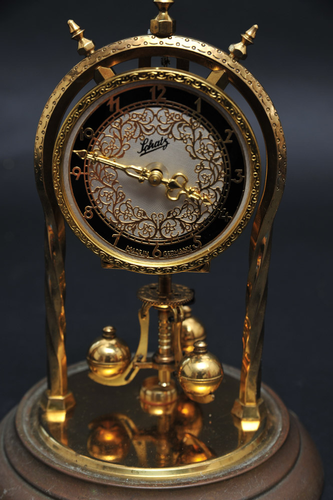 Vintage Original Schatz Brass Torsion Pendulum Clock