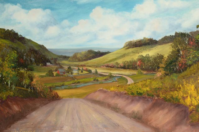 Joan Crawley Original Oil Pastoral Landscape