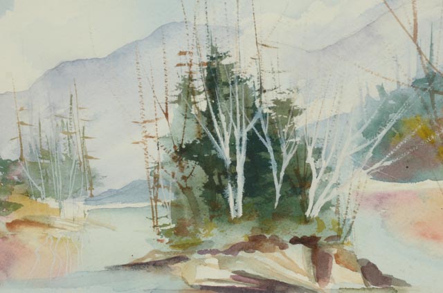 Carole A. Battle Original Watercolor Landscape