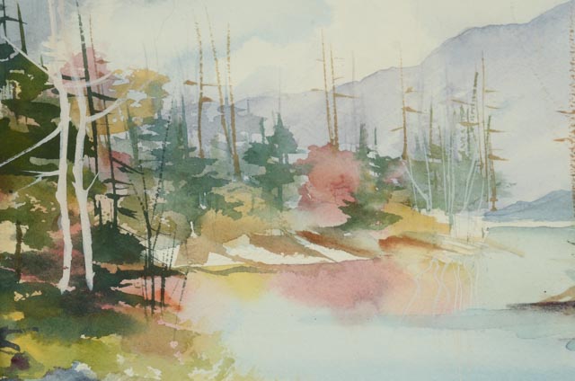 Carole A. Battle Original Watercolor Landscape