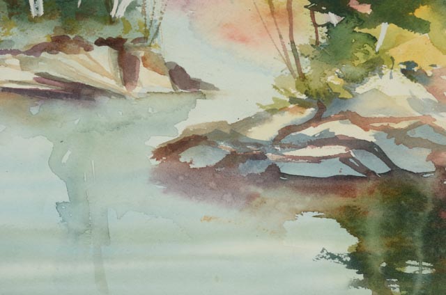 Carole A. Battle Original Watercolor Landscape
