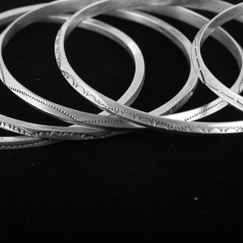 Collection of Tahe Sterling Silver Cuff Bracelets