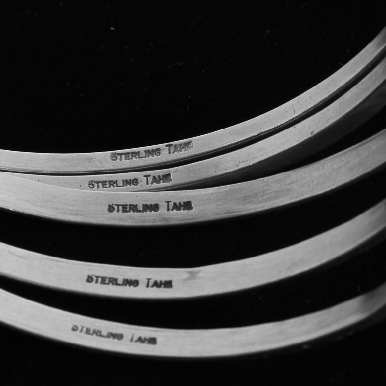 Collection of Tahe Sterling Silver Cuff Bracelets