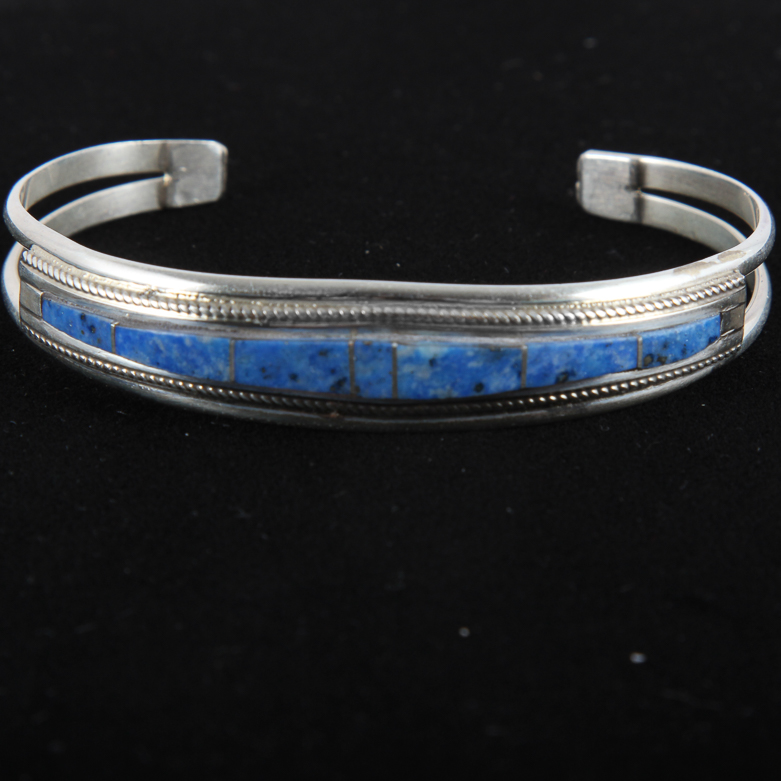 Duo of Sterling Silver Bracelets