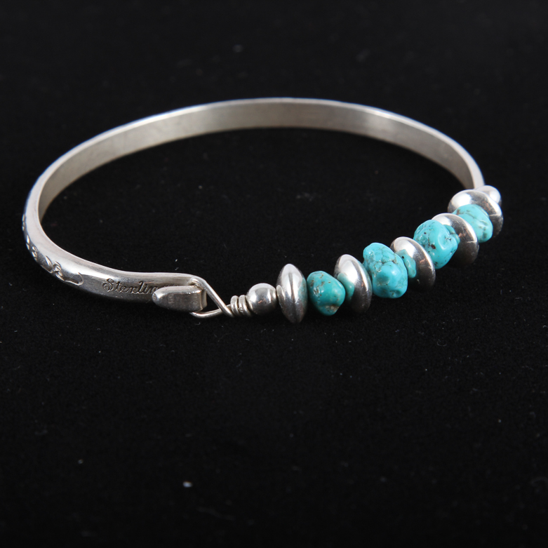 Duo of Sterling Silver Bracelets