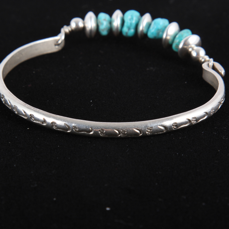 Duo of Sterling Silver Bracelets