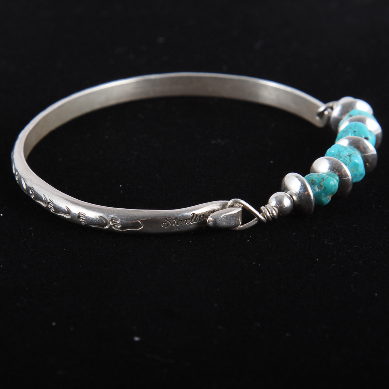 Duo of Sterling Silver Bracelets