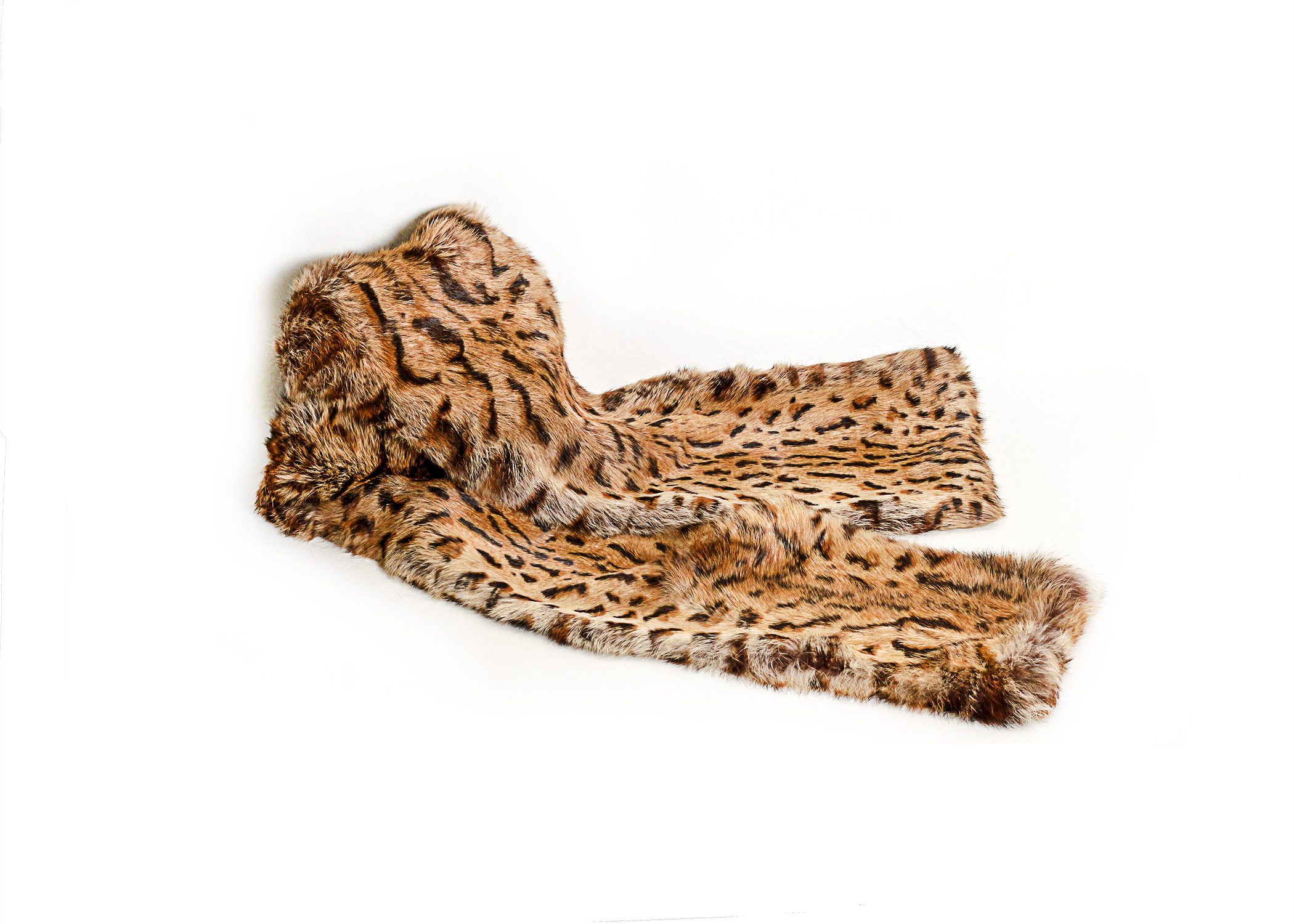 Tory Burch Rabbit Fur Wrap with Spots