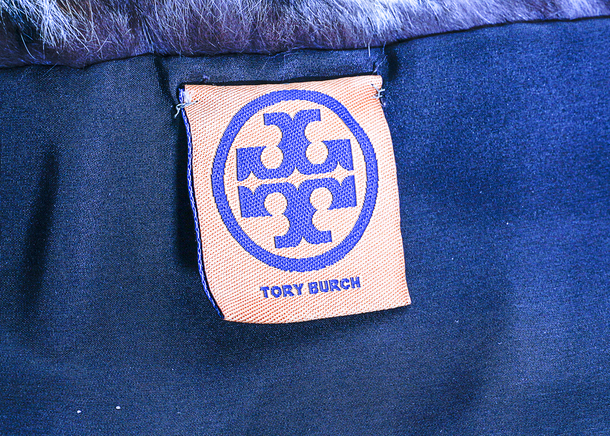Tory Burch Rabbit Fur Wrap with Spots