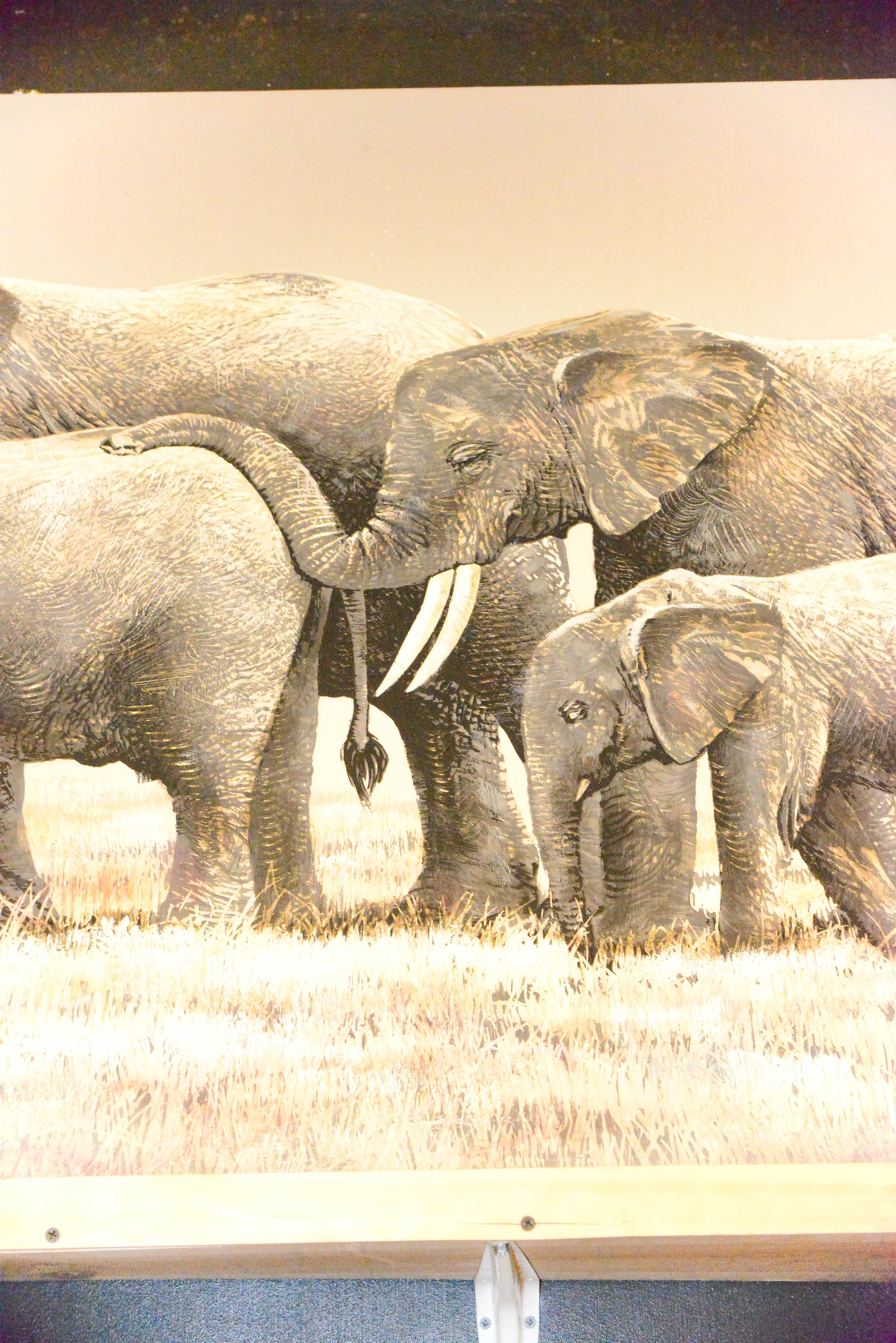 Oil on Canvas Titled "Elephant Walk" signed by Anderson