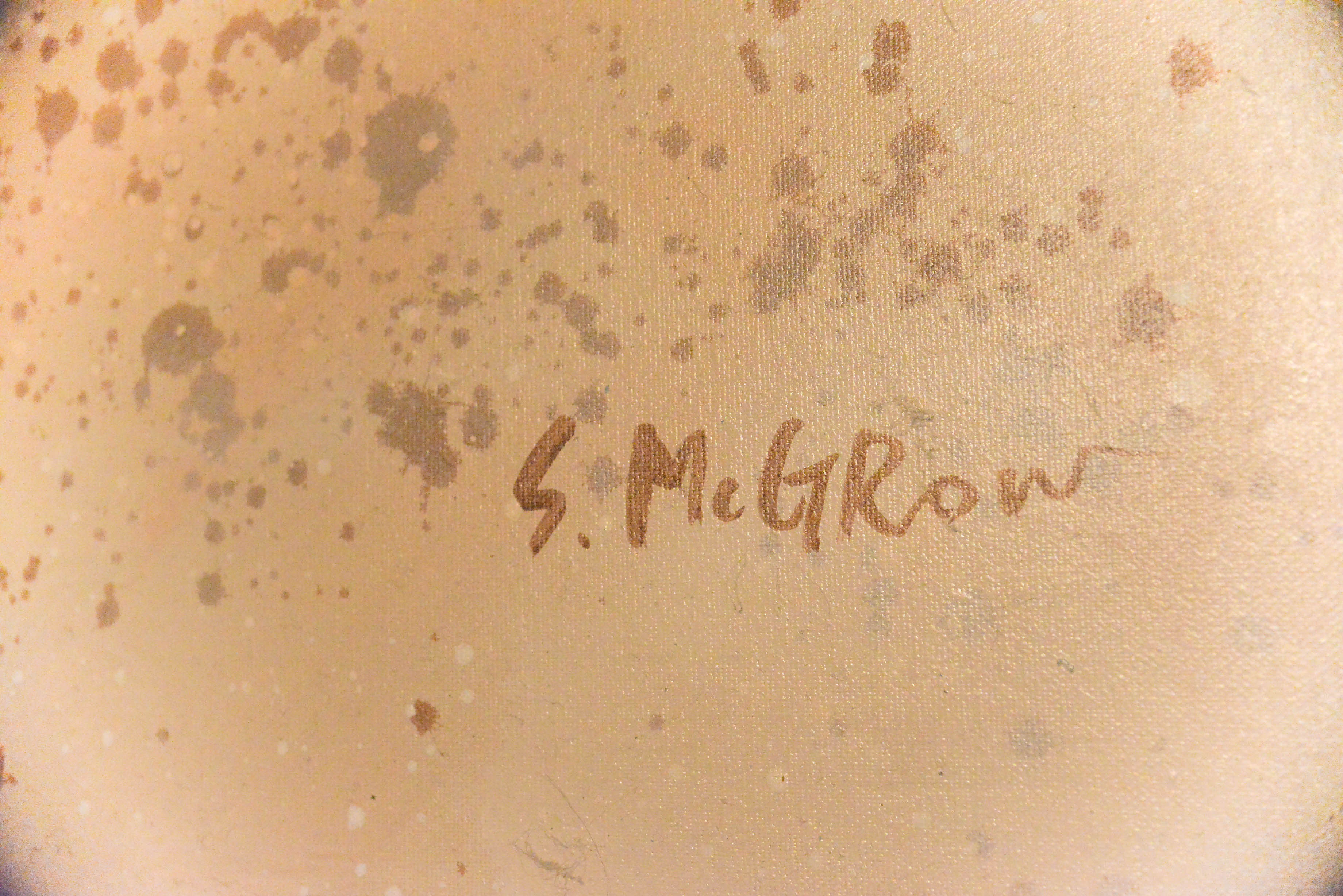 Oil on Canvas Titled "The Cockatoos" Signed by S. McGrow