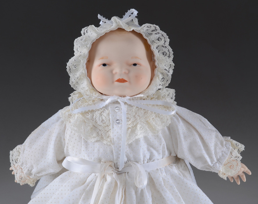 Handmade reproduction Bye-Lo Doll with Christening Dress