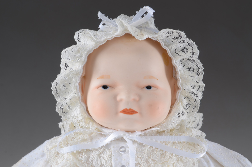 Handmade reproduction Bye-Lo Doll with Christening Dress