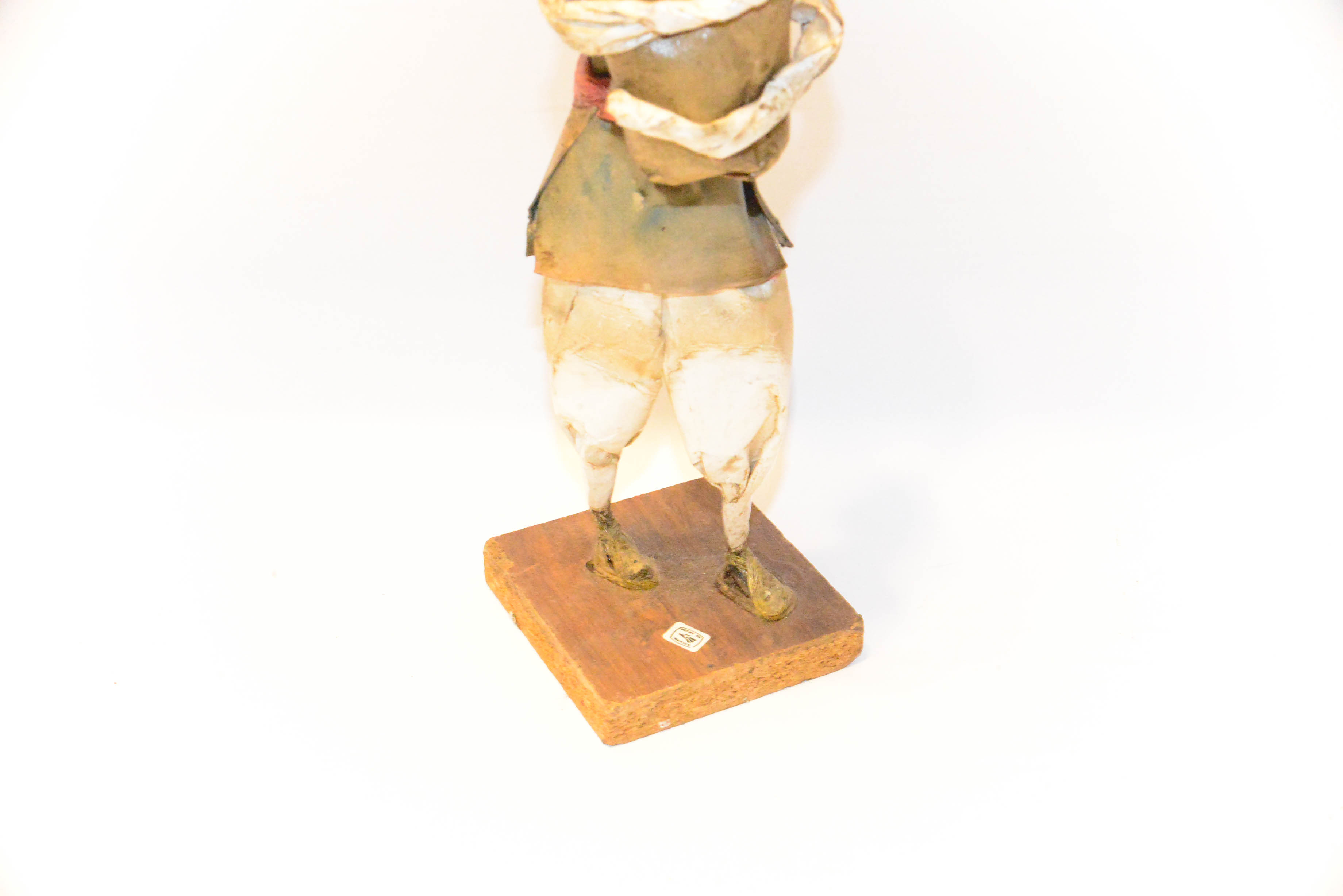 Vintage Folk Art Mexican Paper Mache Peasant Statues