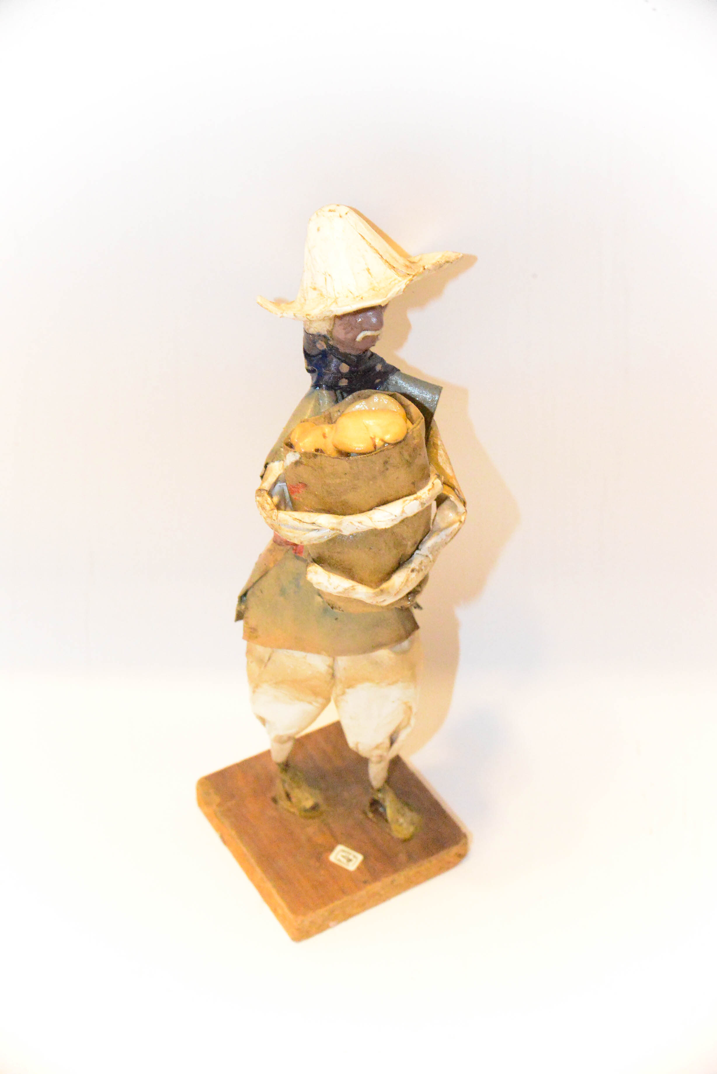 Vintage Folk Art Mexican Paper Mache Peasant Statues