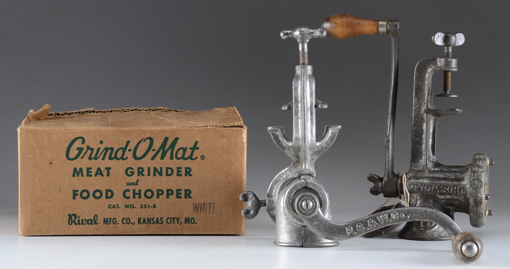 Collection of Three Vintage Meat Grinders