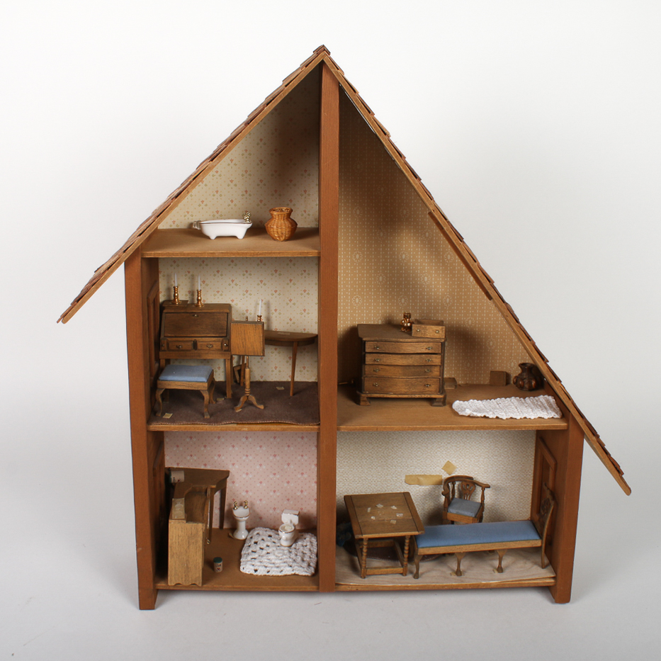 Dollhouse Shadow Box with Furniture