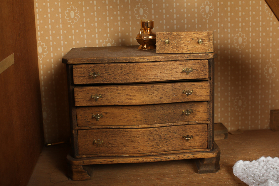 Dollhouse Shadow Box with Furniture