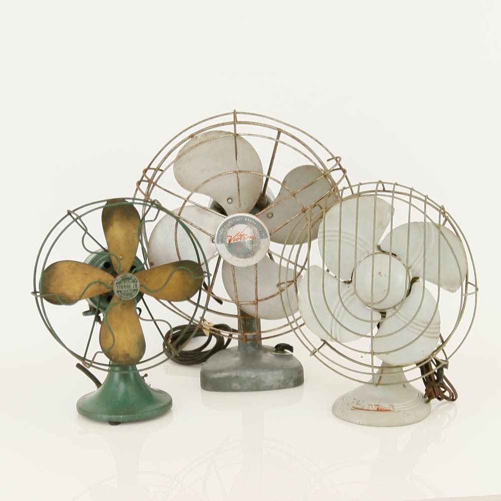 Trio of Vintage Fans