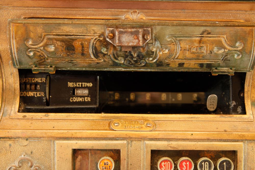 Antique Brass National Cash Register