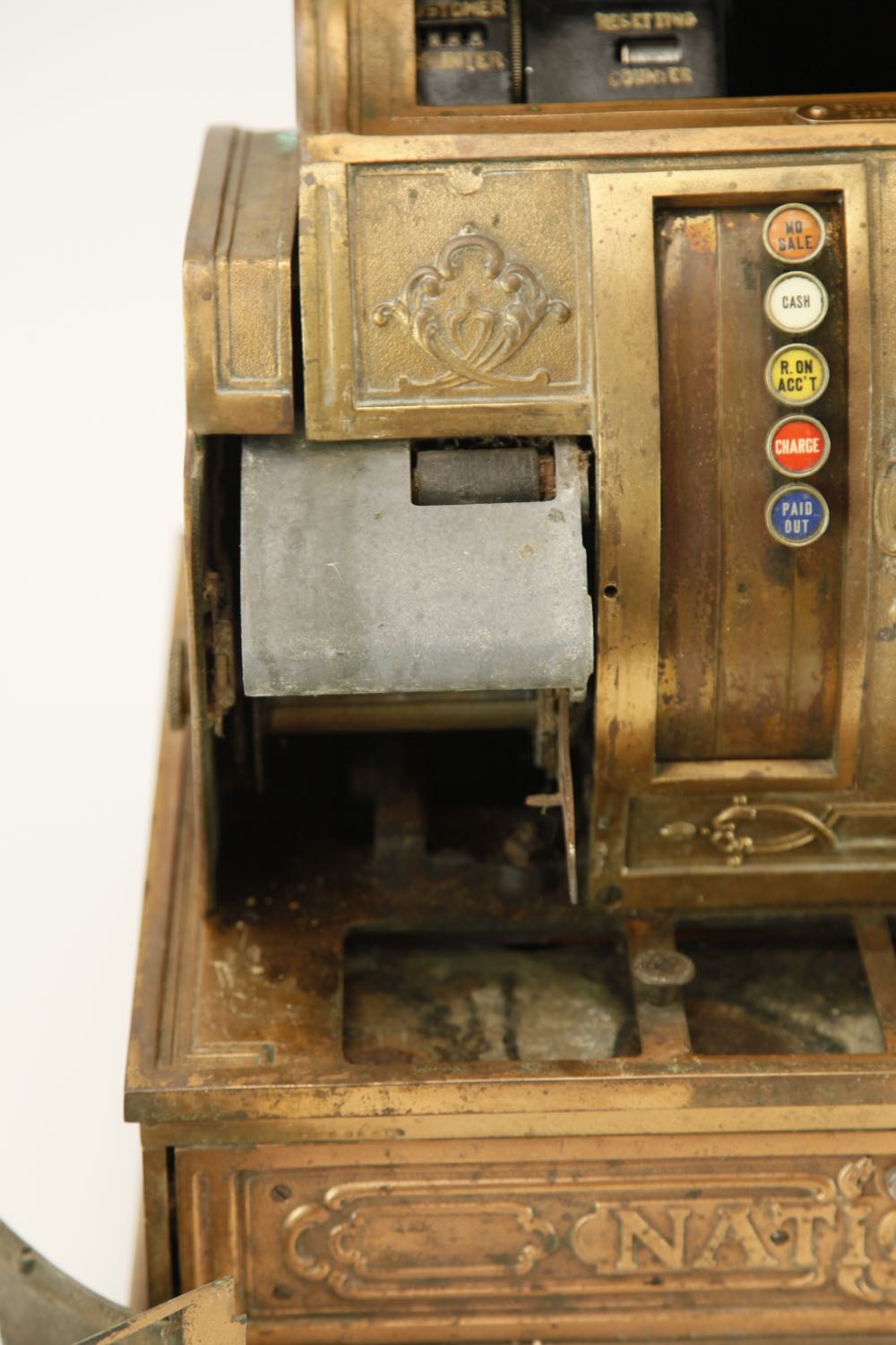 Antique Brass National Cash Register