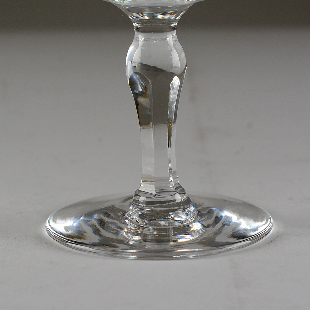 Pair of Crystal Wine Glasses and Depression Glass Basket