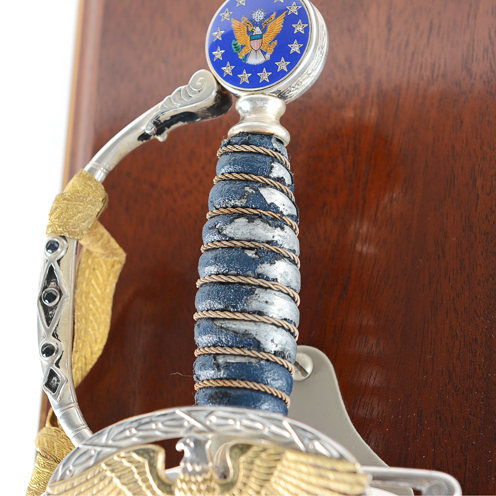 American Independence Sword With Sterling Silver, Diamond, and Sapphire Hilt