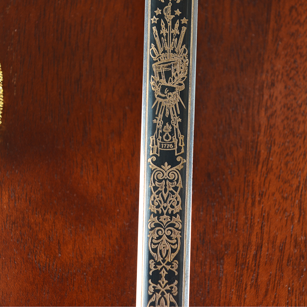 American Independence Sword With Sterling Silver, Diamond, and Sapphire Hilt