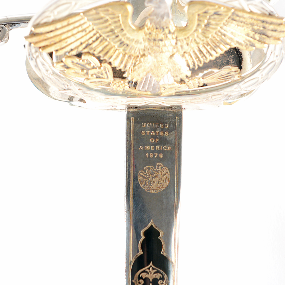 American Independence Sword With Sterling Silver, Diamond, and Sapphire Hilt