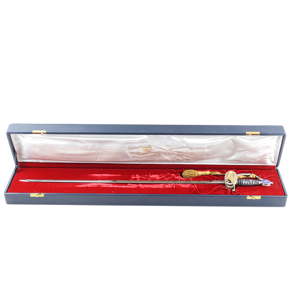 American Independence Sword With Sterling Silver, Diamond, and Sapphire Hilt